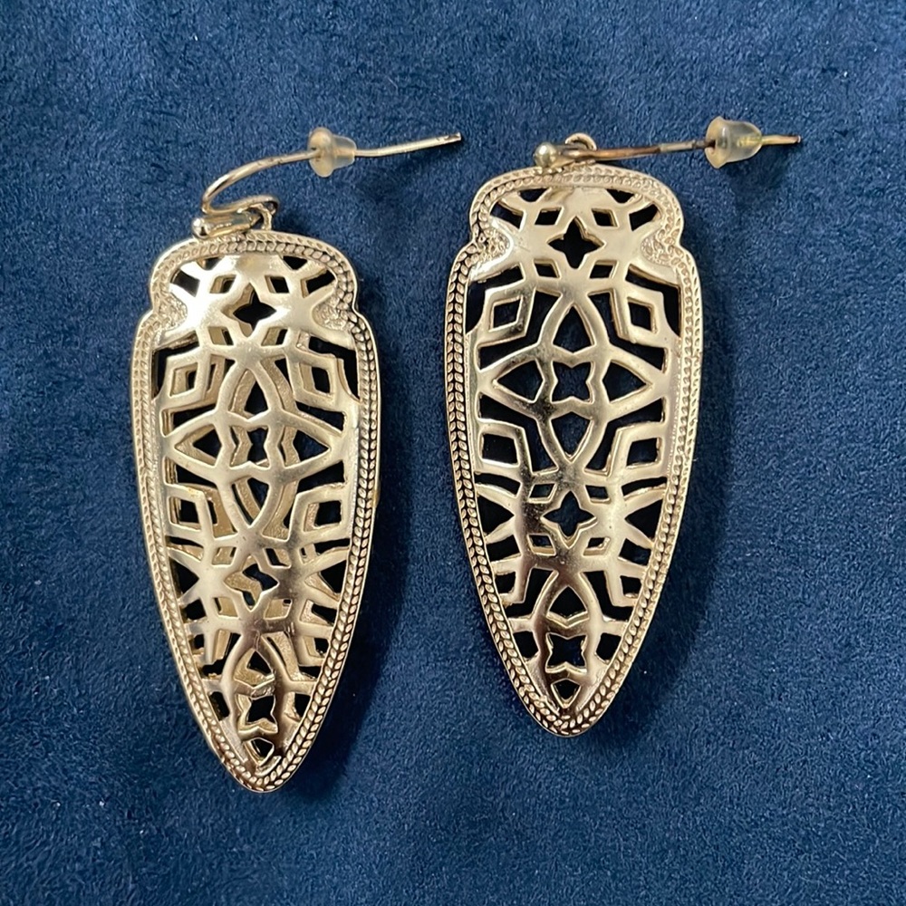 Kendra Scott Skylar Filigree Earring Gold/Gold